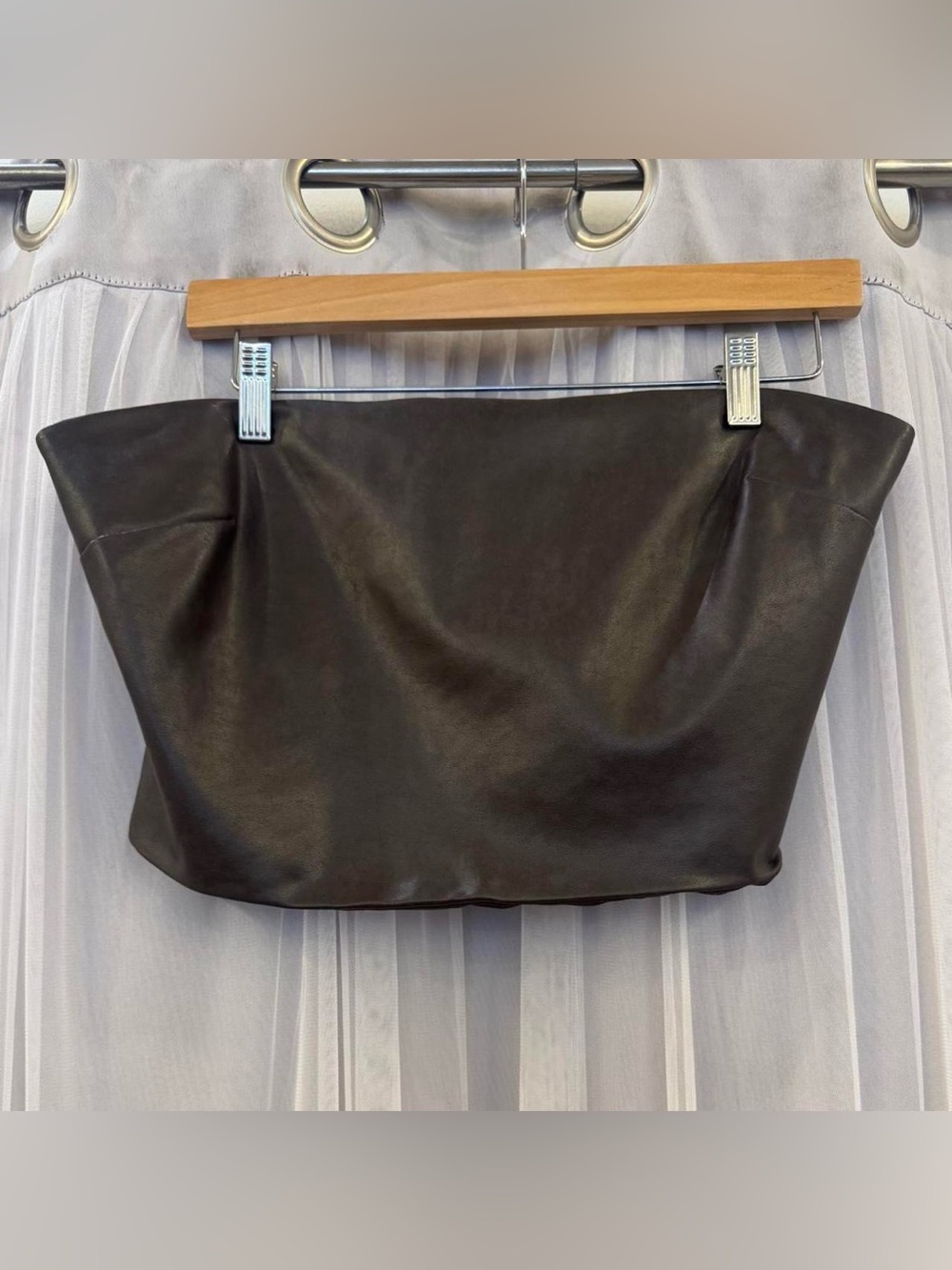 Babaton / Aritzia Faux Leather Bandeau Top